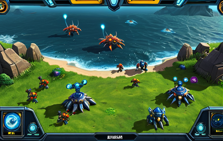 Tower Defense Game Scene**

"A brightly lit, family-friendly scene from a StarCraft II Arcade tower defense game. Towers are visibly defending against waves of cartoony, non-threatening alien creatures on a grassy landscape. User interface elements are clean and intuitive. Fully clothed characters (if any) are present in appropriate attire. Safe for work, appropriate content, professional game art, perfect anatomy, natural proportions, high quality."

**