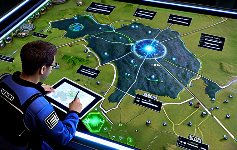 스타크래프트2 맵별 전략 - Strategic Map Analysis**

"A professional strategist carefully examining a holographic map of a Star...